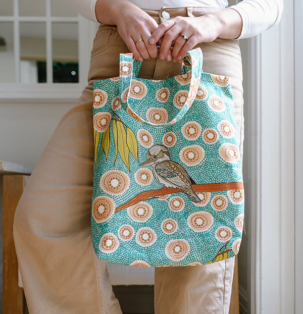 Reusable shopping bags with Australian Aboriginal designs from Koh Living