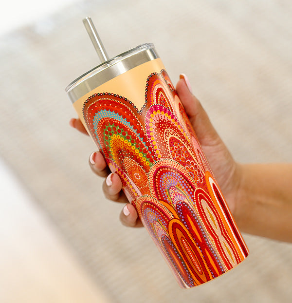 Stainless Steel Insulated Drink bottles with Australian Aboriginal Designs