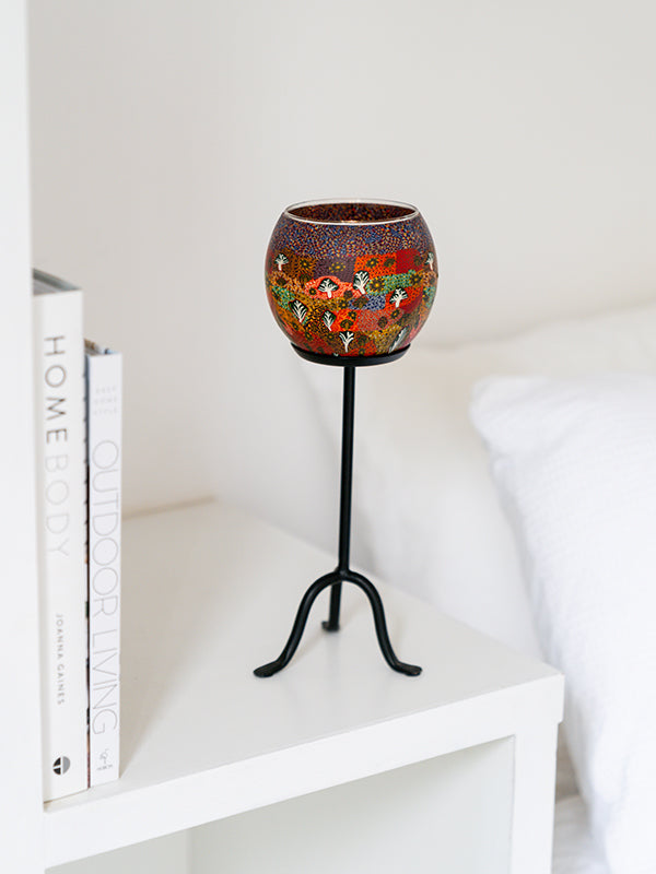 Aboriginal Bush Medicine Tealight Candle Holder