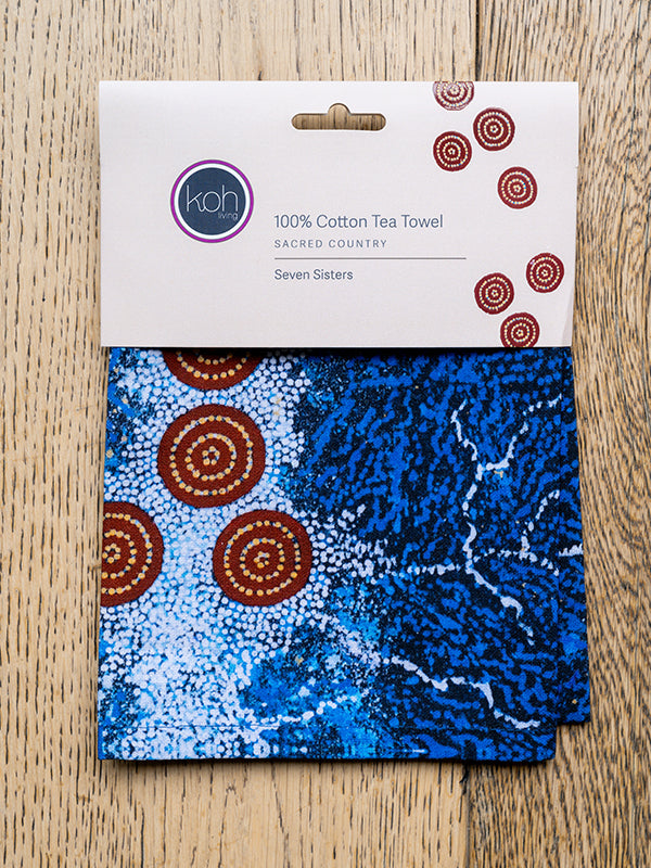 Aboriginal Seven Sisters Cotton Tea Towel