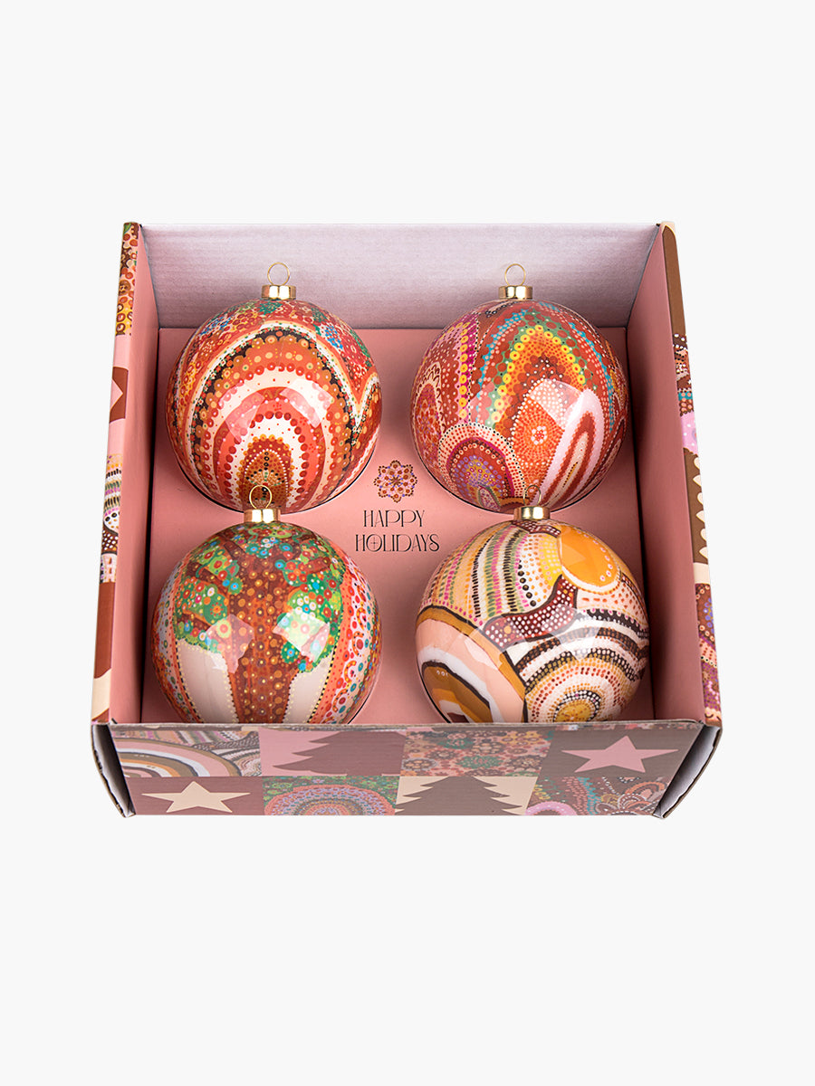 Aboriginal Art Christmas Ornaments from the Beautiful Journey collection from Koh Living