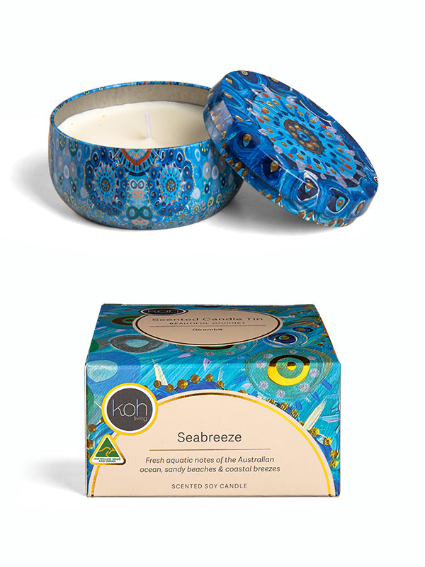 Aboriginal Scented Seabreeze Candle Tin