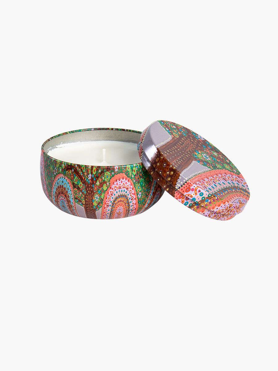 Aboriginal Scented Native Frangipani Candle Tin