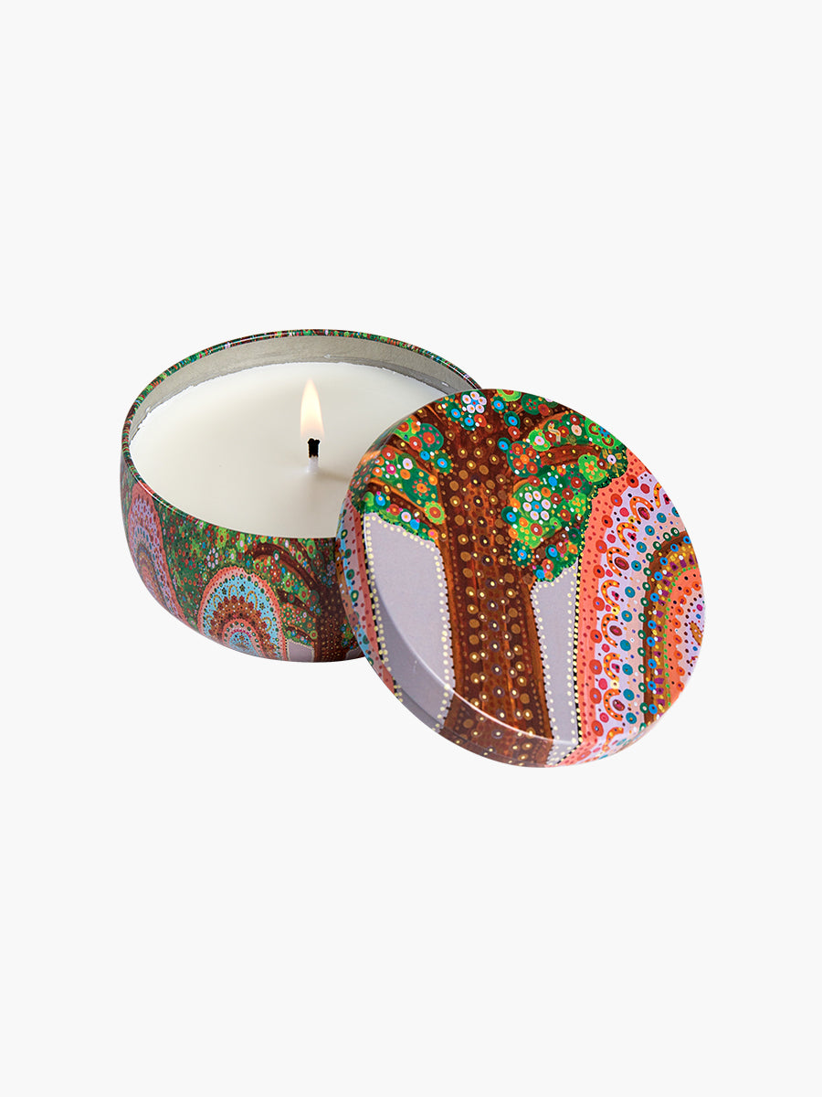 Aboriginal Scented Native Frangipani Candle Tin