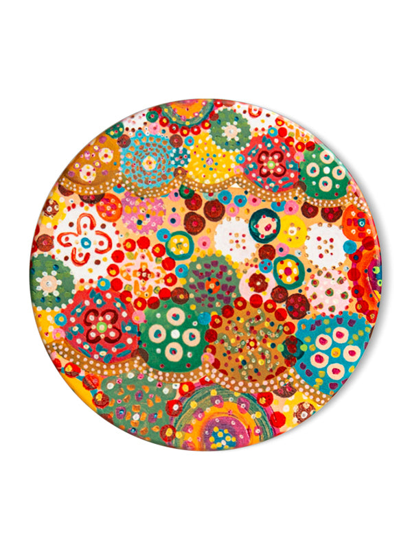 Aboriginal Infinity Ceramic Coaster