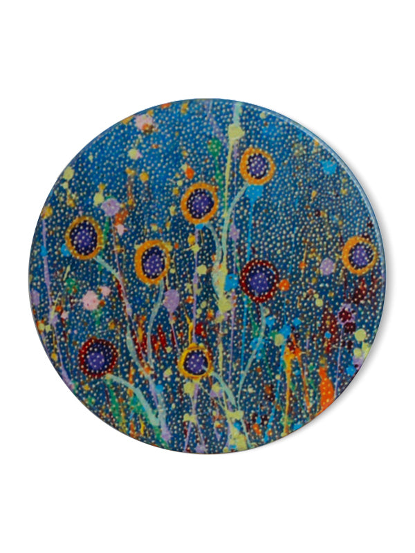 Aboriginal Morning Mist Ceramic Coaster