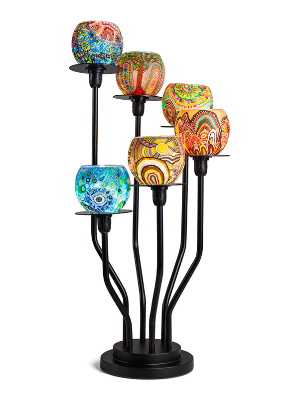 Aboriginal Beautiful Journey 6Tier Display Lamp Bundle 66cm