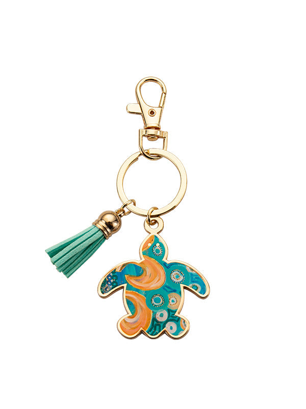 Aboriginal Hooked Turtle Keyring