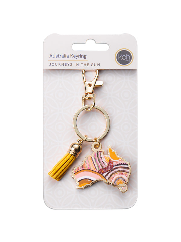 Aboriginal Journeys In The Sun Australia Keyring