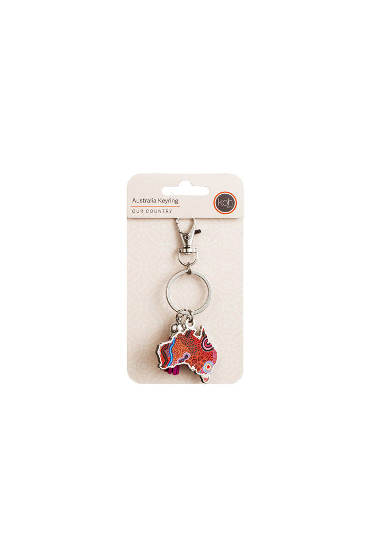 Aboriginal Our Country Australia Keyring