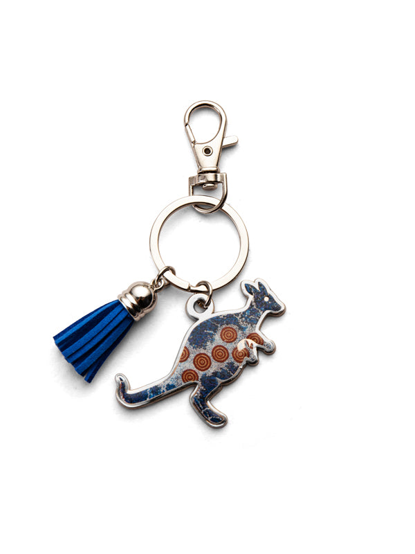 Aboriginal Seven Sisters Kangaroo Keyring