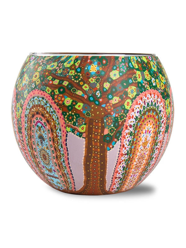 Aboriginal Tree of Life Tealight Candle Holder