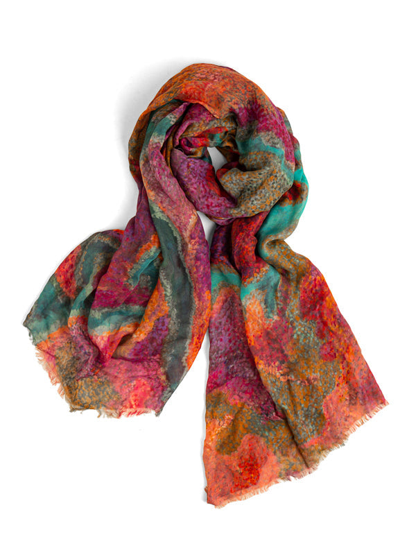 Aboriginal Pilbara Creeks Rectangle Scarf