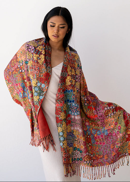 Aboriginal Wild Flowers Scarf