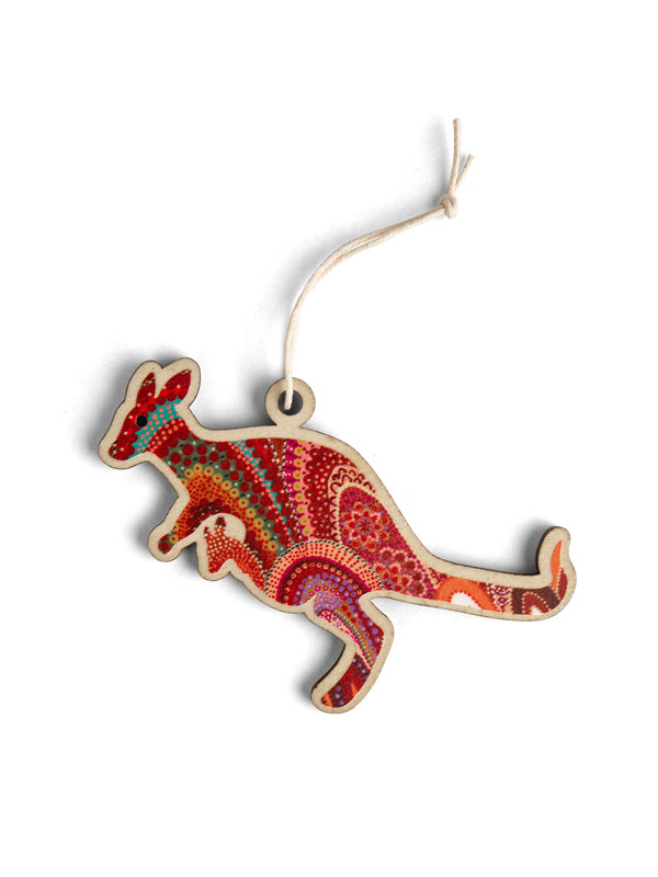 Aboriginal Christmas Kangaroo Decoration Home