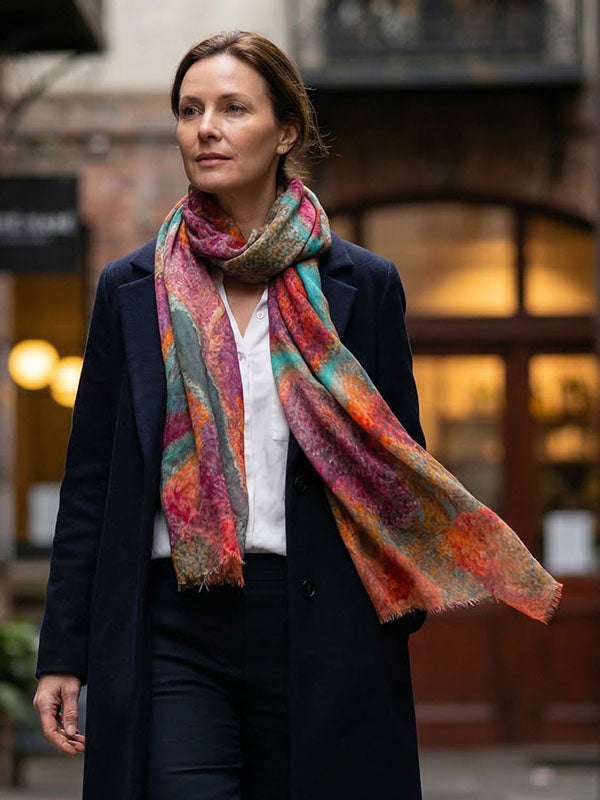 Aboriginal Pilbara Creeks Rectangle Scarf