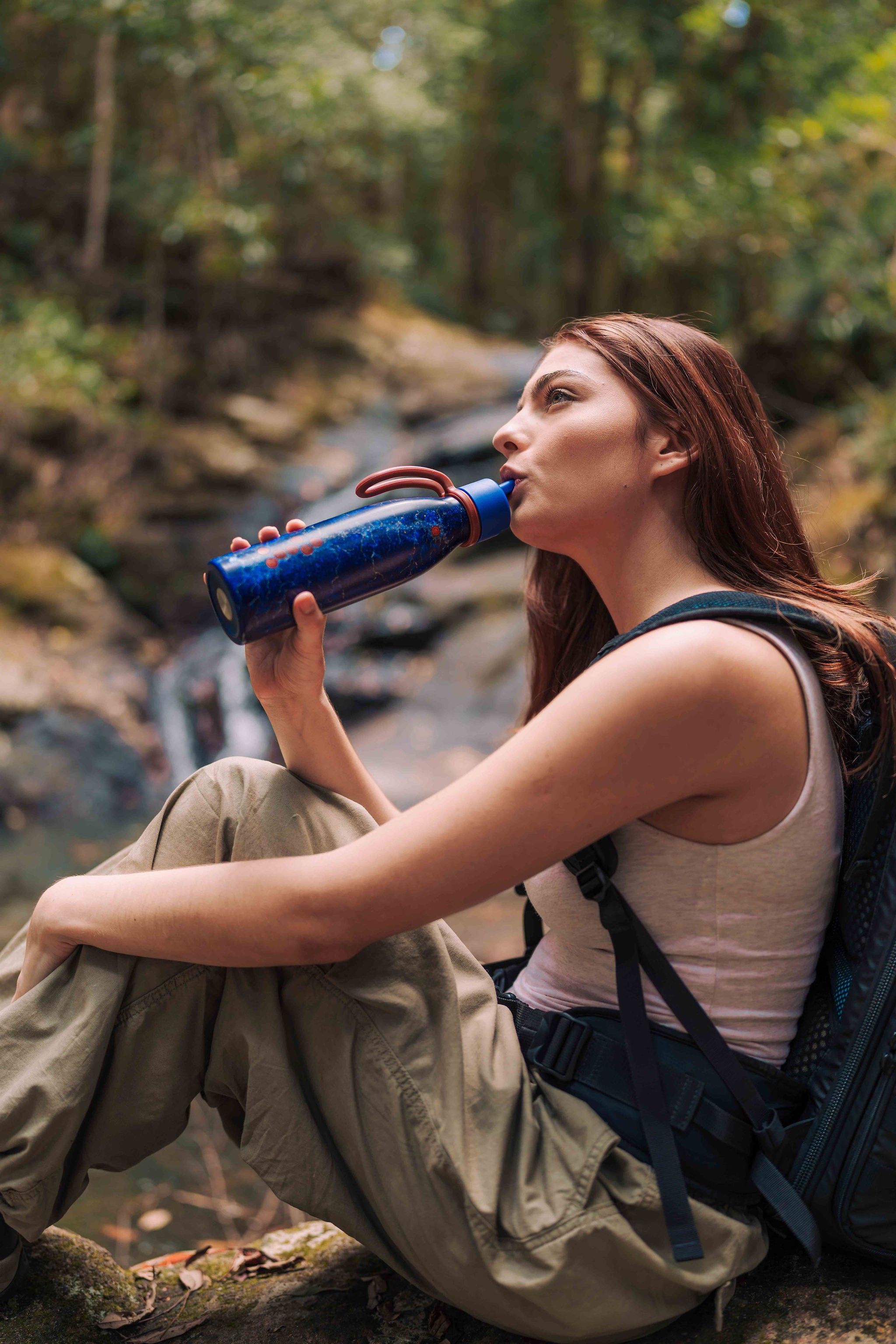 Aboriginal Seven Sisters Silicone Handle Water Bottle