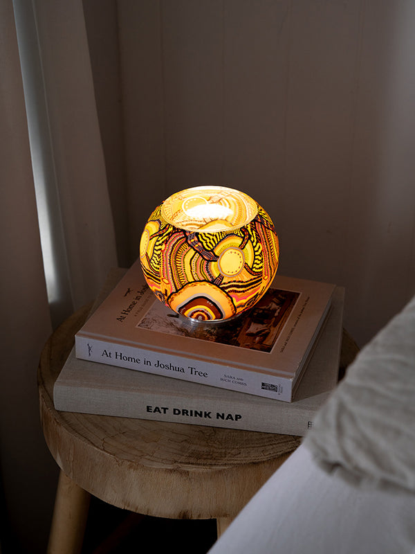 Aboriginal Journeys In The Sun Illuminating Candle Lamp Set