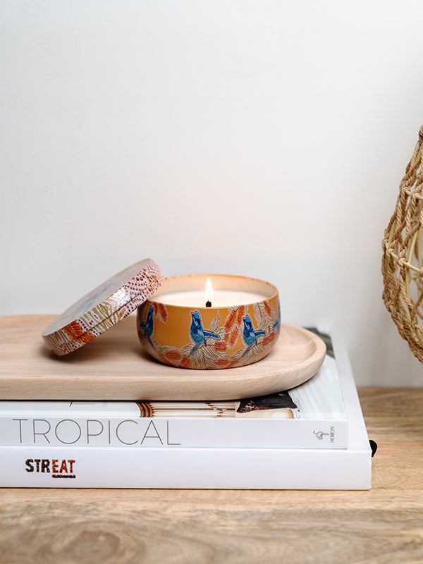 Aboriginal Scented Vanilla & Wattleseed Candle Tin