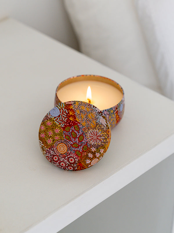Aboriginal Scented Native Mango & Macadamia Candle Tin