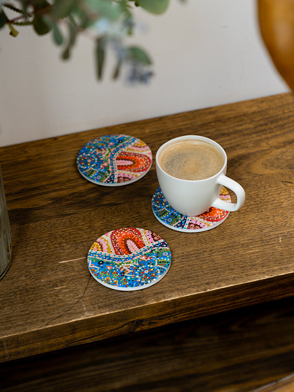 Aboriginal Creation Ceramic Coaster