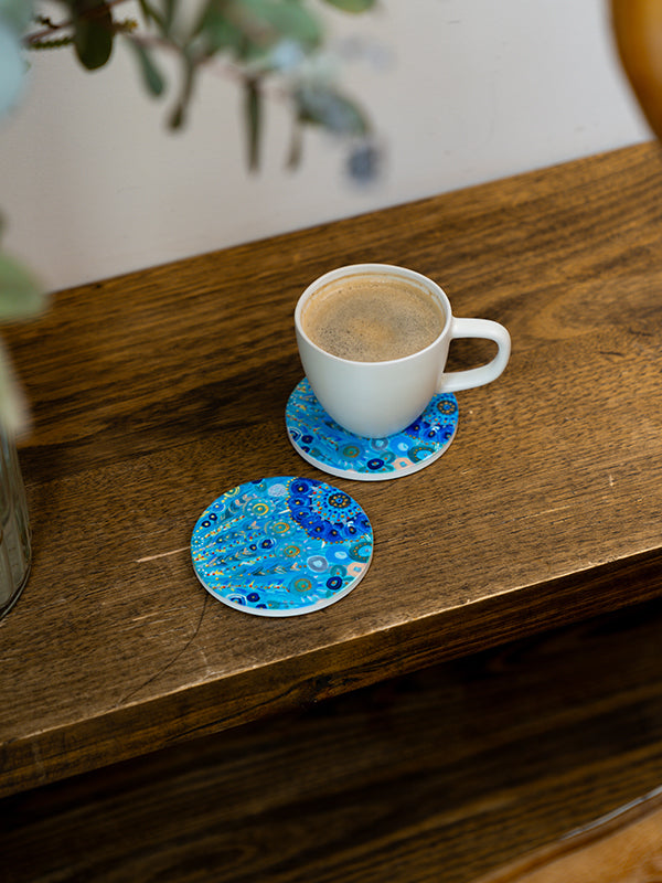 Aboriginal Girambit Ceramic Coaster