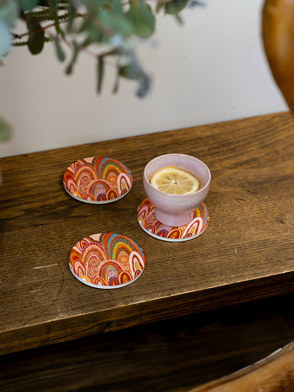 Aboriginal Home Ceramic Coaster