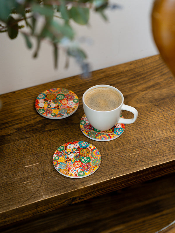 Aboriginal Infinity Ceramic Coaster