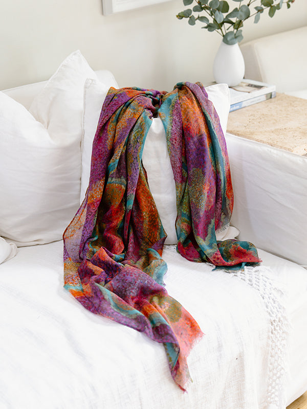 Aboriginal Pilbara Creeks Rectangle Scarf