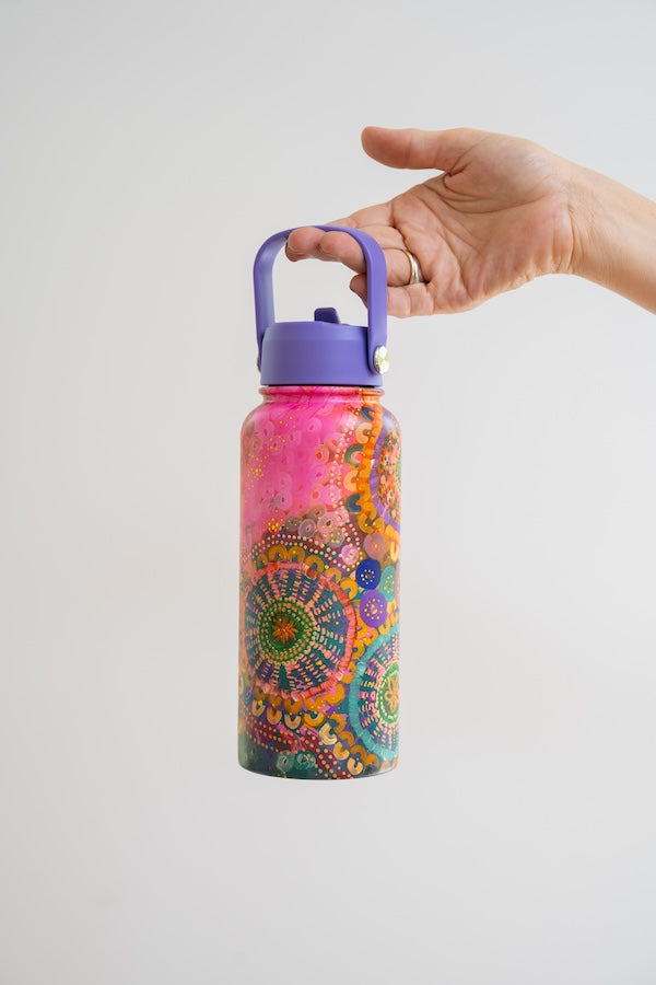 Aboriginal Each of Us 1L Stainless Steel Water Bottle