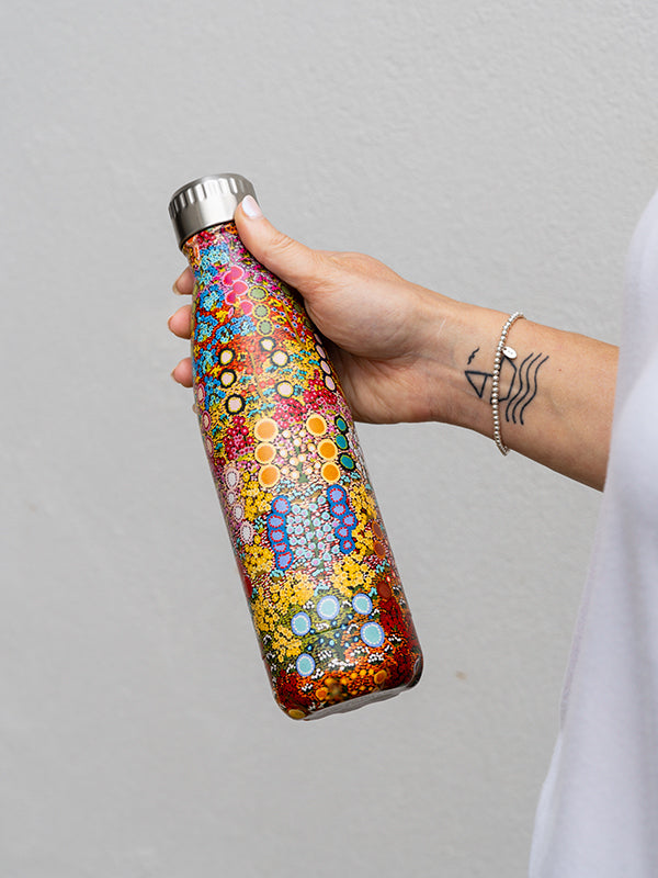 Aboriginal Wild Flowers Stainless Steel Water Bottle