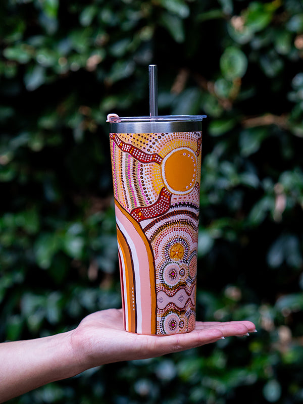 Aboriginal Journeys in the Sun 680ml Stainless Steel Tumbler
