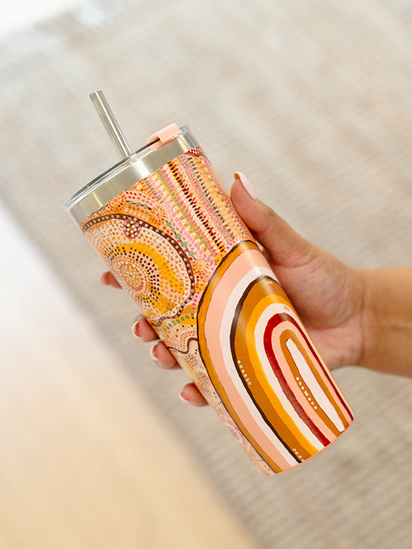 Aboriginal Journeys in the Sun 680ml Stainless Steel Tumbler