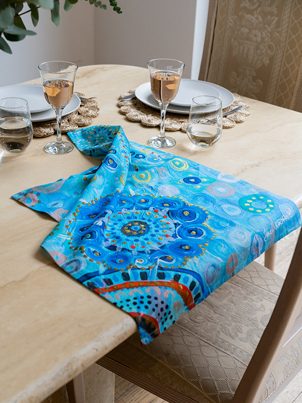 Aboriginal Girambit Cotton Tea Towel