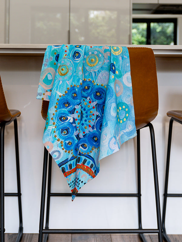 Aboriginal Girambit Cotton Tea Towel