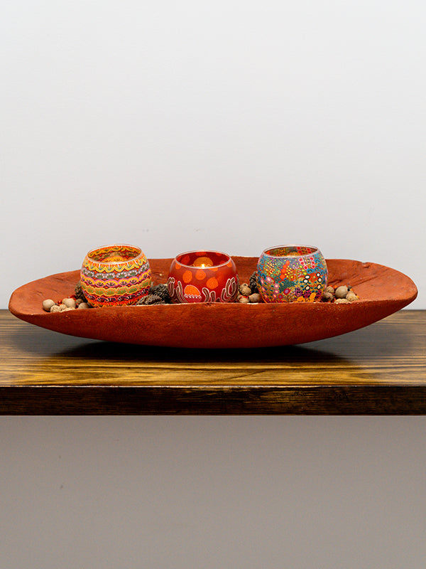 Aboriginal Wild Flowers Tealight Candle Holder