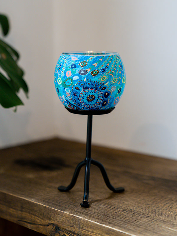Aboriginal Girambit Tealight Candle Holder