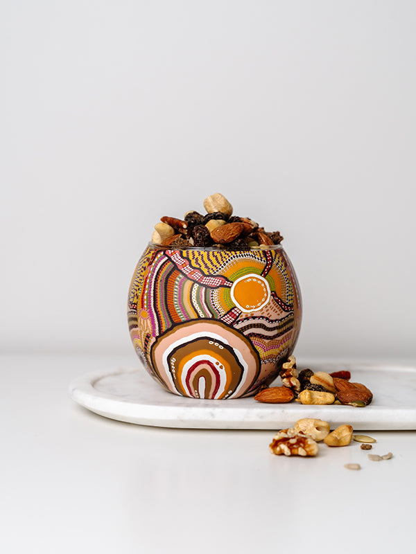 Aboriginal Journeys In The Sun Tealight Candle Holder