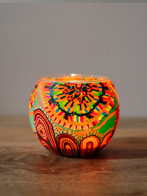 Aboriginal We Are One Tealight Candle Holder