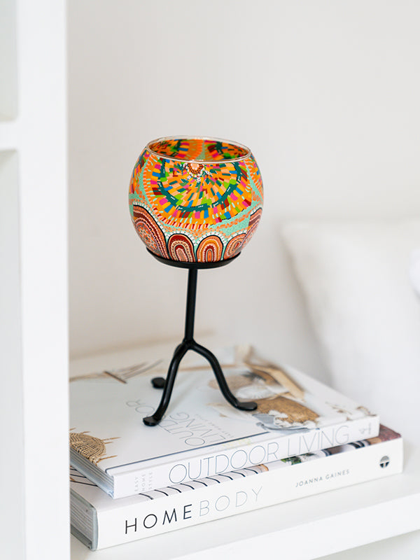 Aboriginal We Are One Tealight Candle Holder