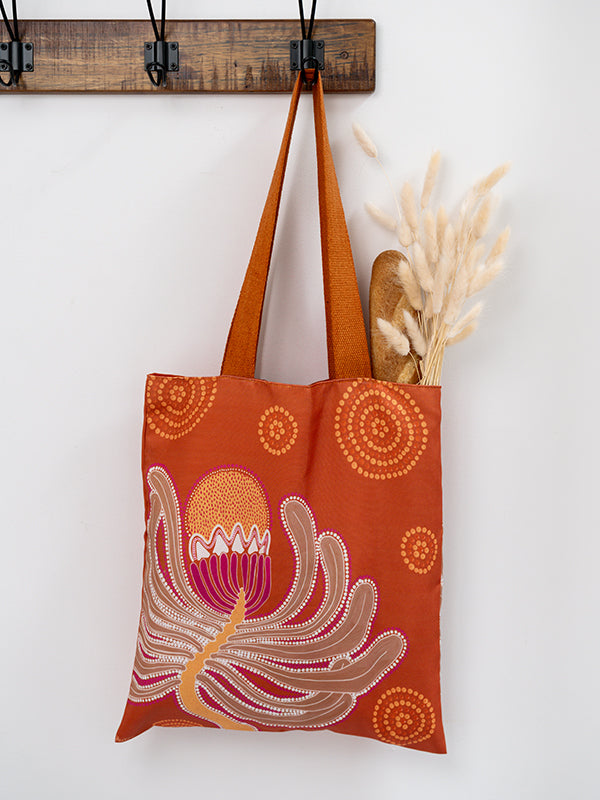 Aboriginal Banksia Tote Bag