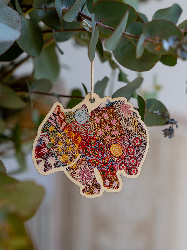 Aboriginal Christmas Wombat Decoration Grandmother&