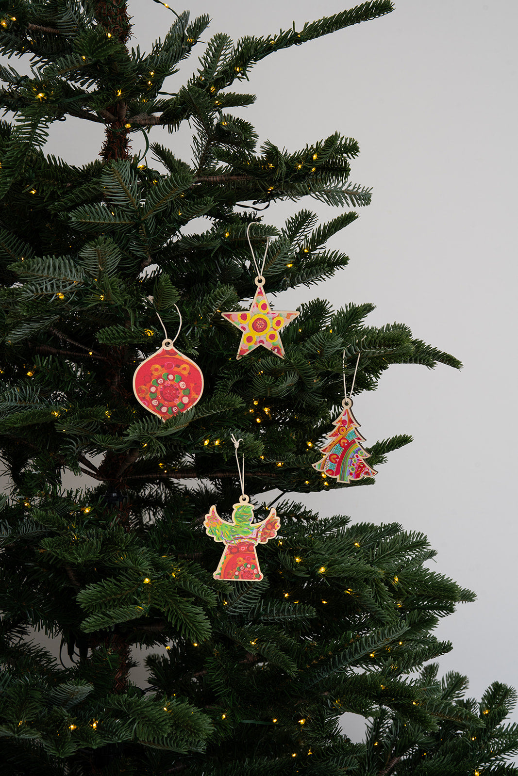 Aboriginal The Gift 4Pack Christmas Decorations