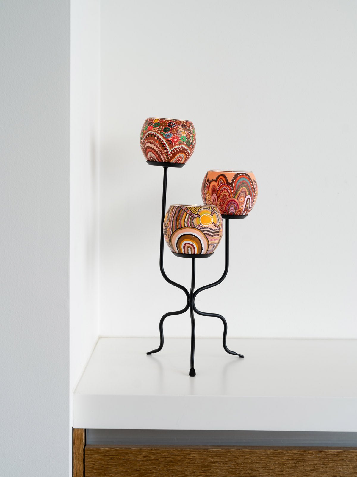 3 Tall Iron Stand 35cm - Koh Living