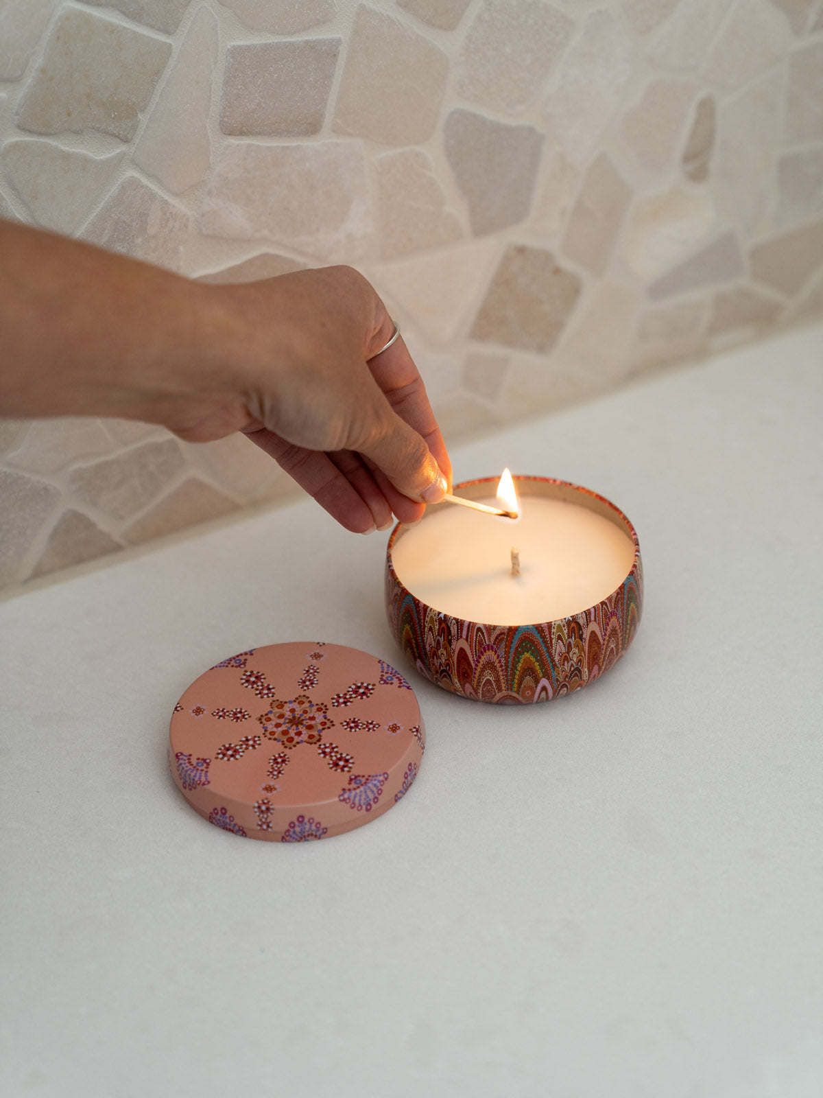 Aboriginal Scented Lemon Myrtle Candle Tin