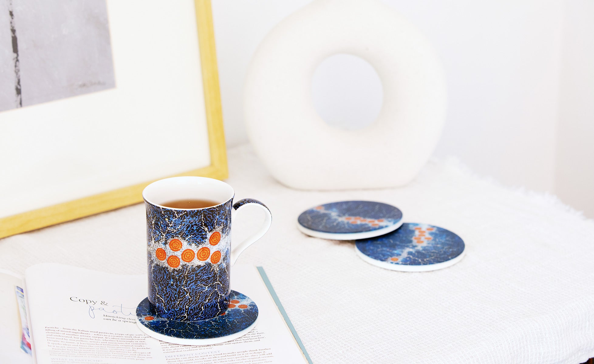 Aboriginal Seven Sisters Ceramic Coaster