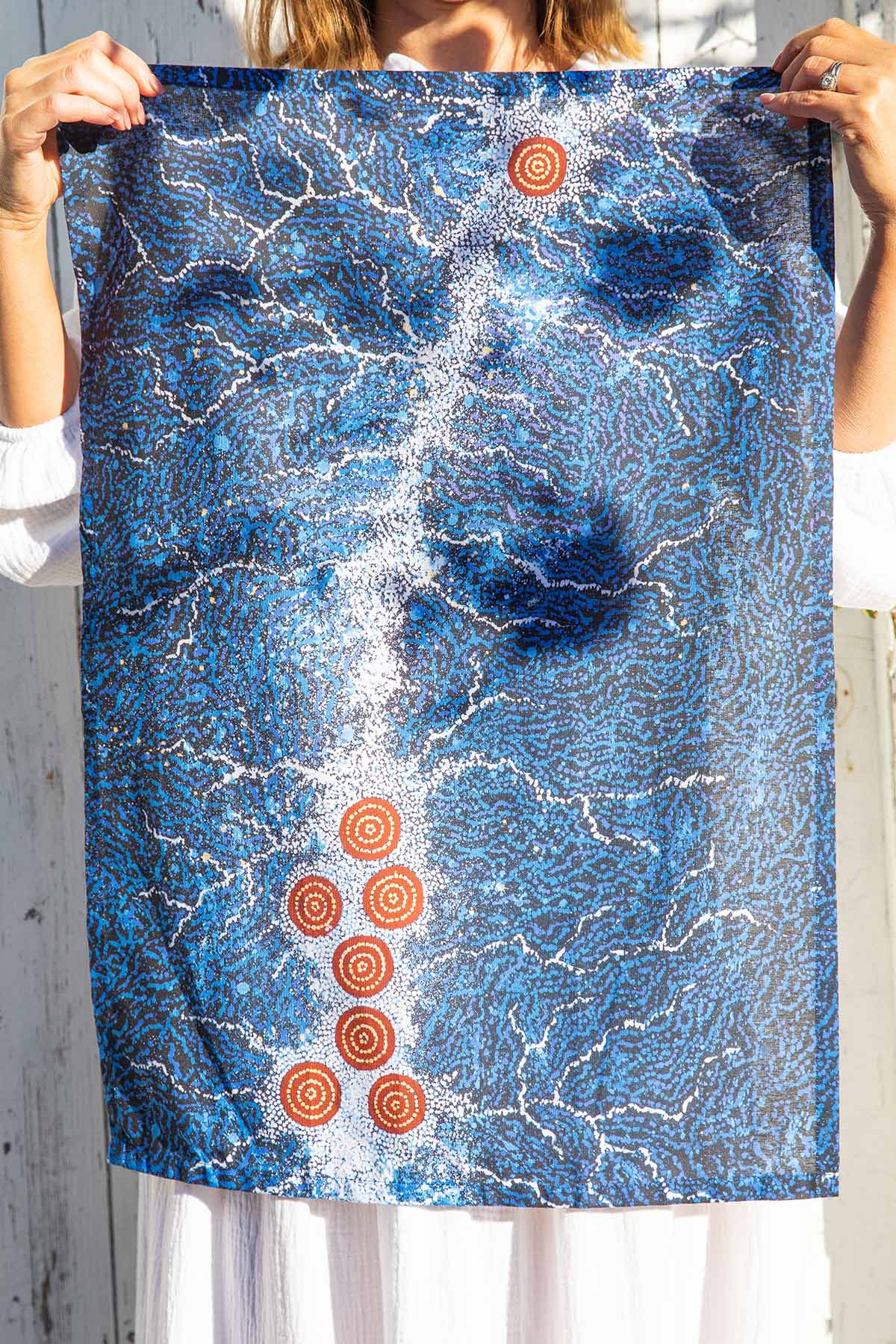 Aboriginal Seven Sisters Cotton Tea Towel