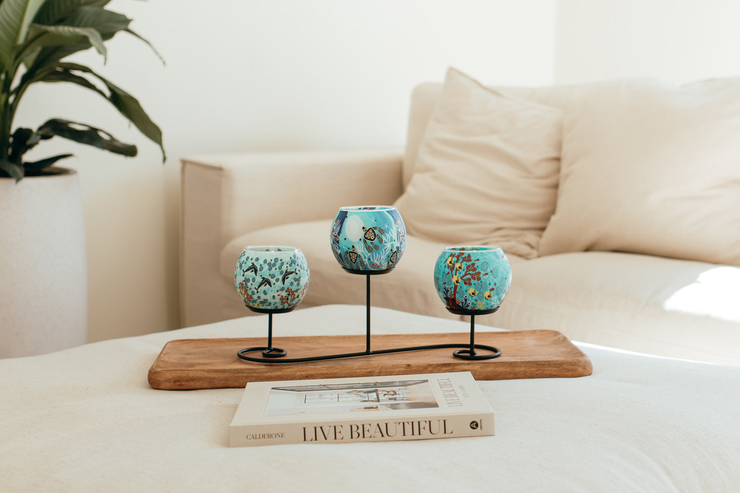 Aboriginal Turtle Tealight Candle Holder