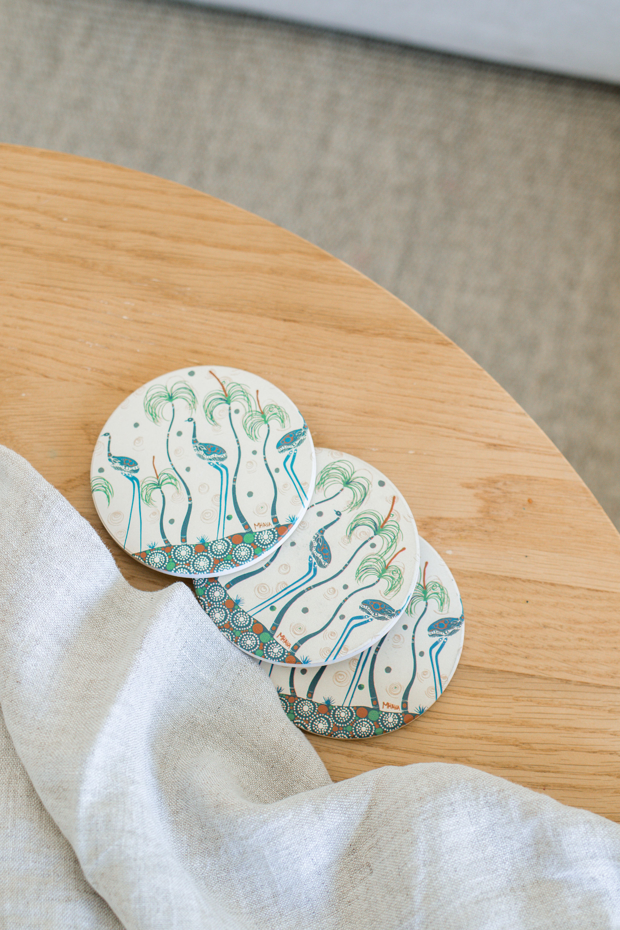 Aboriginal Kinship Ceramic Coaster