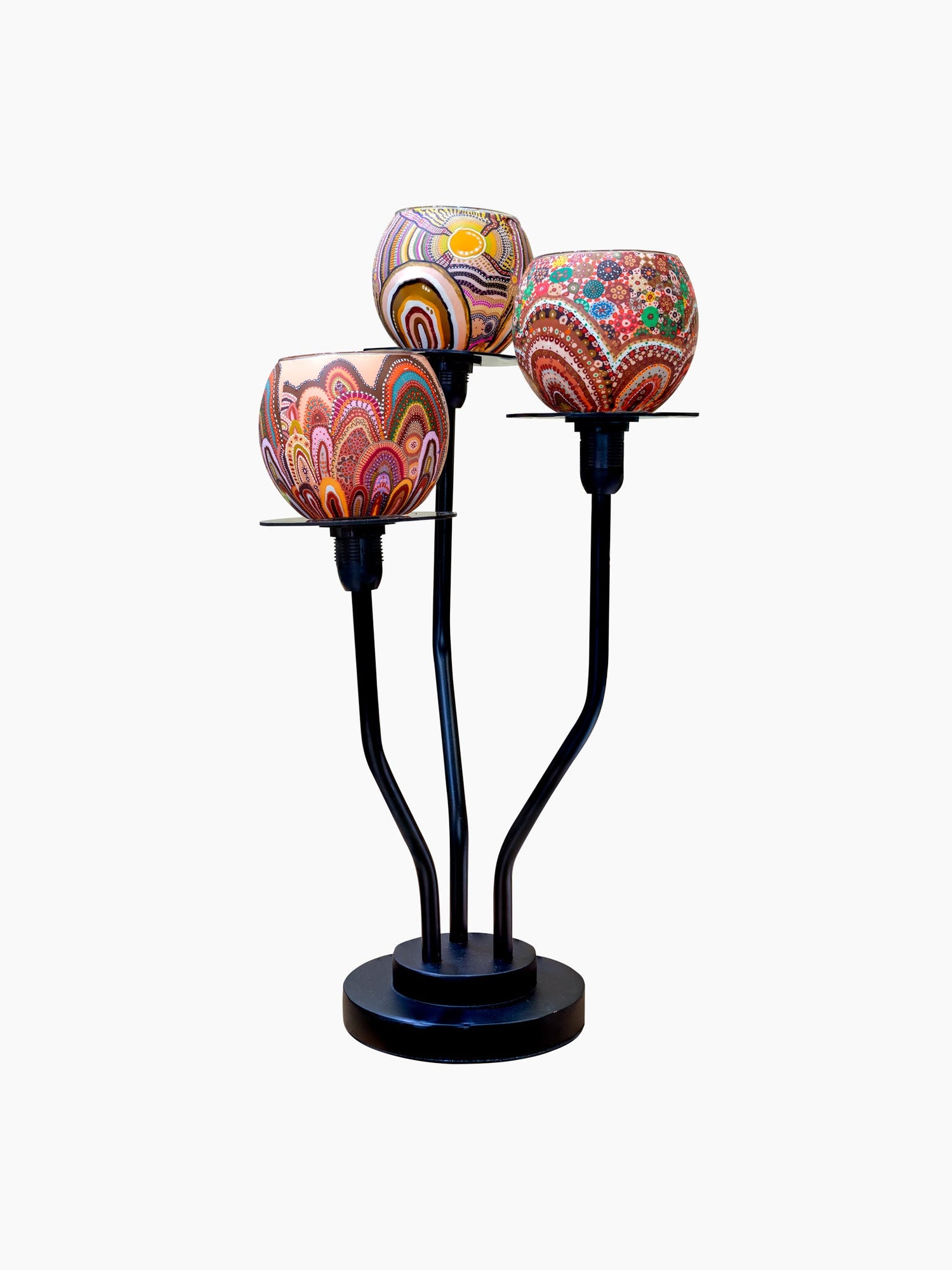 Aboriginal Beautiful Journey 3Tier Display Lamp Bundle 45cm - Koh Living